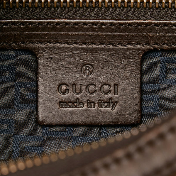 グッチ 106663 ブラウン キャンバス レザー ワンショルダー レディース GUCCI 【中古】