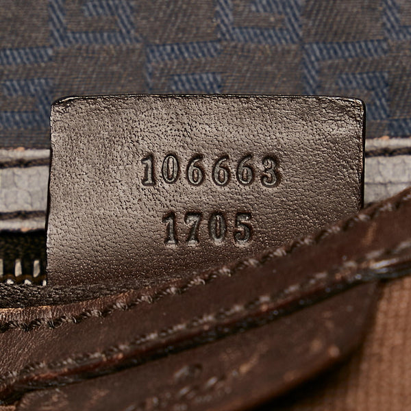 グッチ 106663 ブラウン キャンバス レザー ワンショルダー レディース GUCCI 【中古】