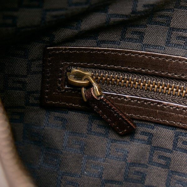 グッチ 106663 ブラウン キャンバス レザー ワンショルダー レディース GUCCI 【中古】