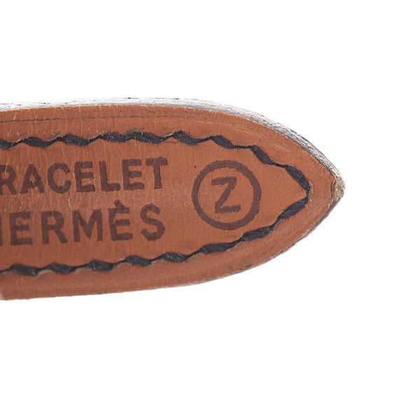 エルメス ブラック ゴールド レザー ケリー ブレスレット レディース HERMES 〇Z刻印 【中古】