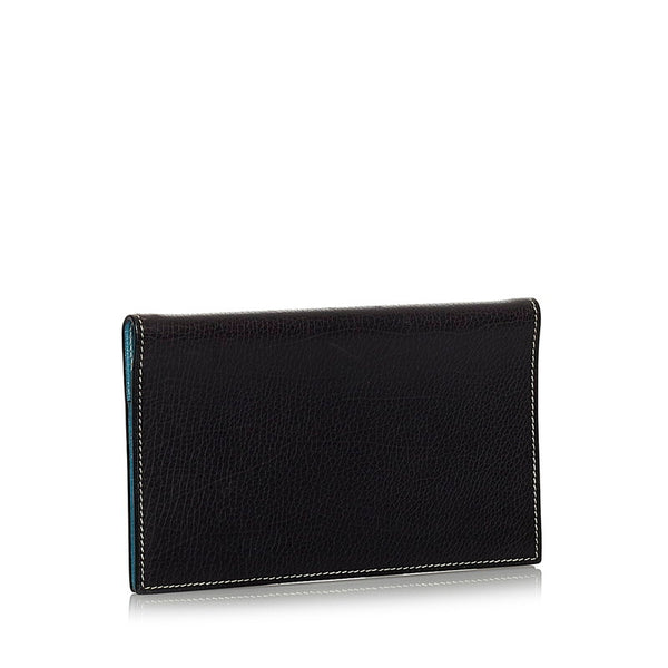 エルメス 手帳カバー ブラック  レザー レディース HERMES 【中古】