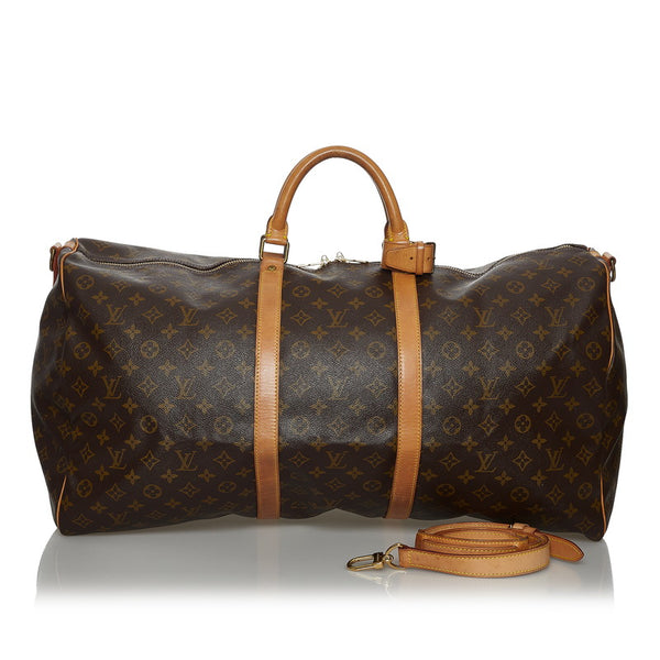 ルイ ヴィトン モノグラム キーポル バンドリエール60 ボストンバッグ M41412 ブラウン PVC レザー レディース LOUIS VUITTON 【中古】