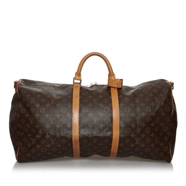 ルイ ヴィトン モノグラム キーポル バンドリエール60 ボストンバッグ M41412 ブラウン PVC レザー レディース LOUIS VUITTON 【中古】