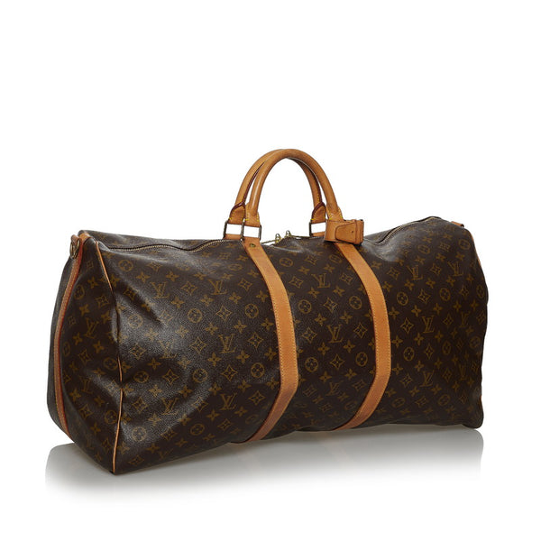 ルイ ヴィトン モノグラム キーポル バンドリエール60 ボストンバッグ M41412 ブラウン PVC レザー レディース LOUIS VUITTON 【中古】