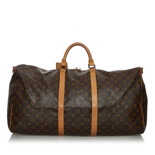ルイ ヴィトン モノグラム キーポル バンドリエール60 ボストンバッグ M41412 ブラウン PVC レザー レディース LOUIS VUITTON 【中古】