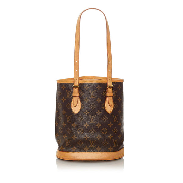 ルイ ヴィトン モノグラム バケットPM M42238 ブラウン PVC レザー ハンドバッグ レディース LOUIS VUITTON 【中古】