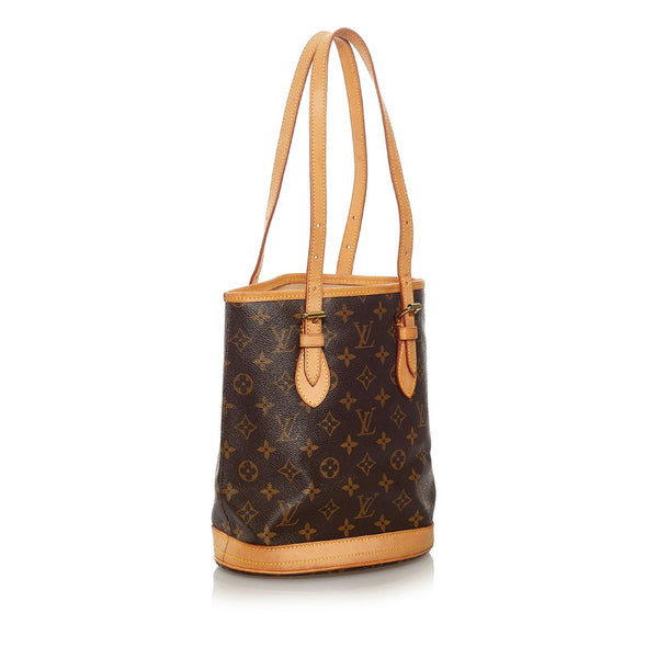 ルイ ヴィトン モノグラム バケットPM M42238 ブラウン PVC レザー ハンドバッグ レディース LOUIS VUITTON 【中古】