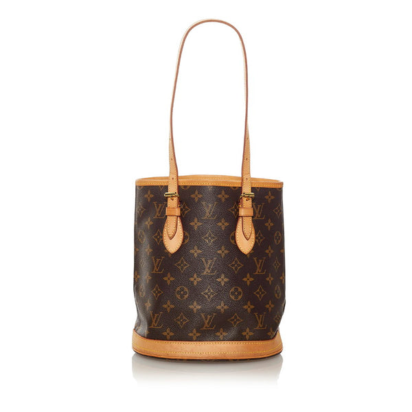 ルイ ヴィトン モノグラム バケットPM M42238 ブラウン PVC レザー ハンドバッグ レディース LOUIS VUITTON 【中古】