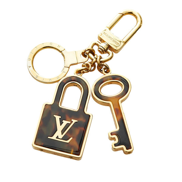ルイ ヴィトン ポルトクレ コンフィダンス M65088 ブラウン ゴールド メッキ キーリング レディース LOUIS VUITTON 【中古】