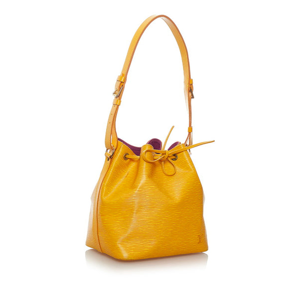 ルイ ヴィトン エピ プチノエ M44109 イエロー レザー ショルダーバッグ レディース LOUIS VUITTON 【中古】