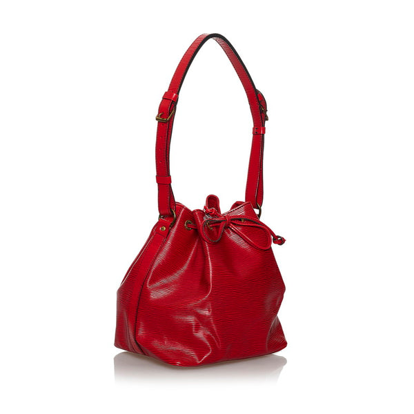 ルイ ヴィトン エピ プチノエ M44107 レッド レザー ショルダーバッグ レディース LOUIS VUITTON 【中古】