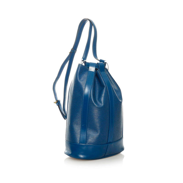 ルイ ヴィトン エピ ランドネPM M52355 トレドブルー レザー ショルダーバッグ レディース LOUIS VUITTON 【中古】