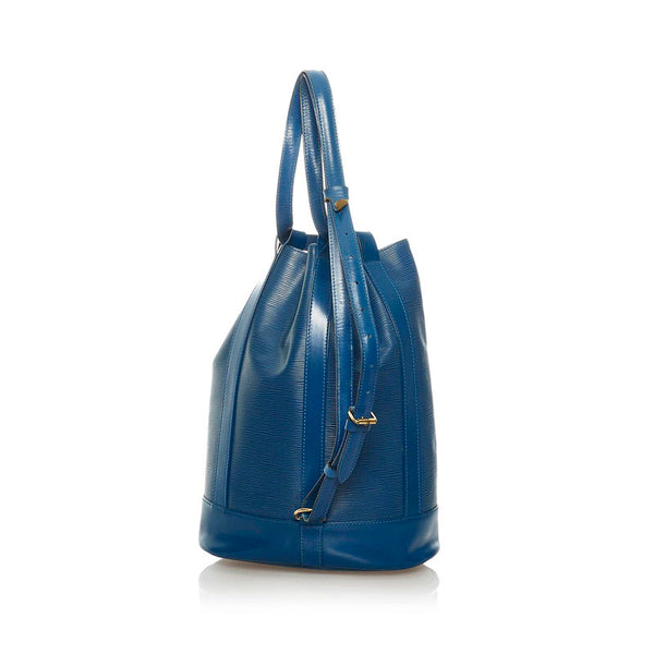 ルイ ヴィトン エピ ランドネPM M52355 トレドブルー レザー ショルダーバッグ レディース LOUIS VUITTON 【中古】