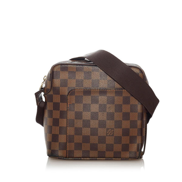 ルイ ヴィトン ダミエ オラフPM N41442 ブラウン PVC ショルダーバッグ レディース LOUIS VUITTON 【中古】