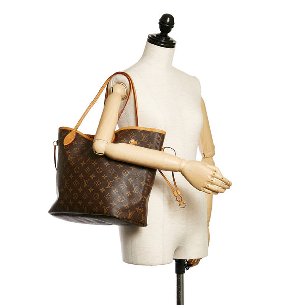 ルイ ヴィトン モノグラム ネヴァーフルMM M41178 ブラウン PVC レザー トートバッグ レディース LOUIS VUITTON 【中古】