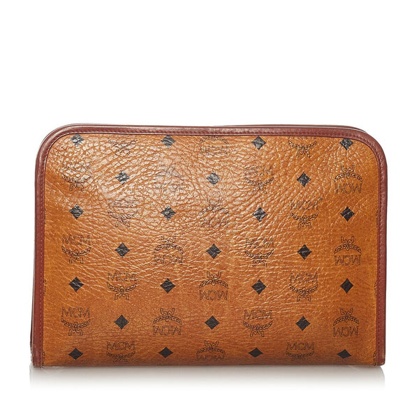 エム シー エム ヴィセトス セカンドバッグ ブラウン レザー メンズ MCM 【中古】