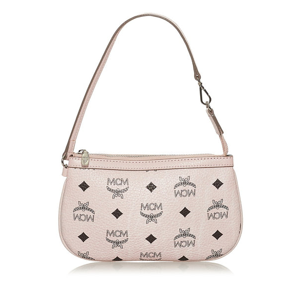 エム シー エム ヴィセトス ポーチ ベビーピンク レザー レディース MCM 【中古】