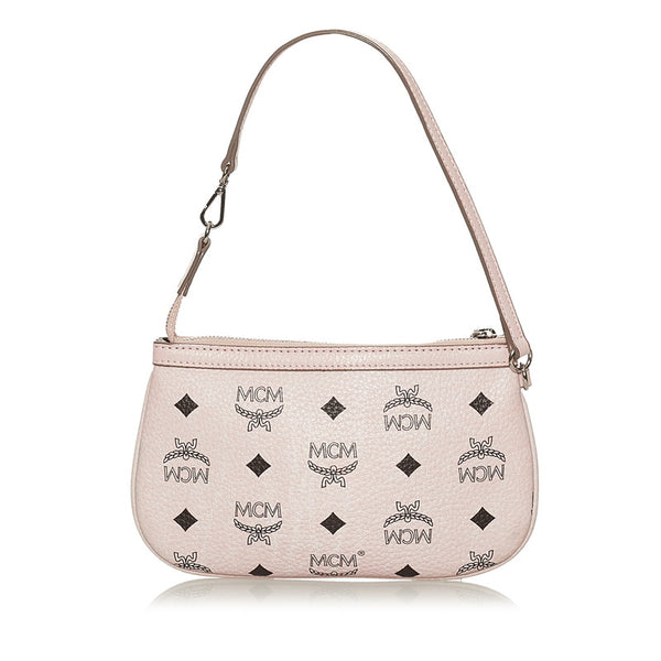 エム シー エム ヴィセトス ポーチ ベビーピンク レザー レディース MCM 【中古】