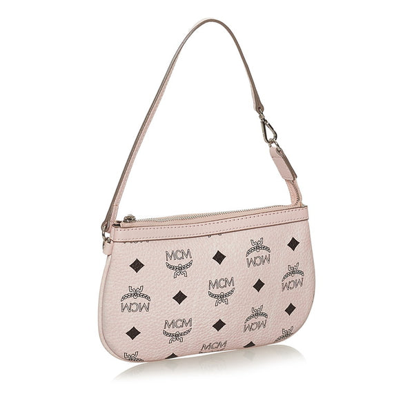 エム シー エム ヴィセトス ポーチ ベビーピンク レザー レディース MCM 【中古】