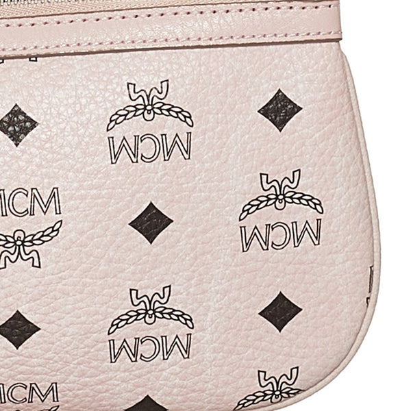 エム シー エム ヴィセトス ポーチ ベビーピンク レザー レディース MCM 【中古】