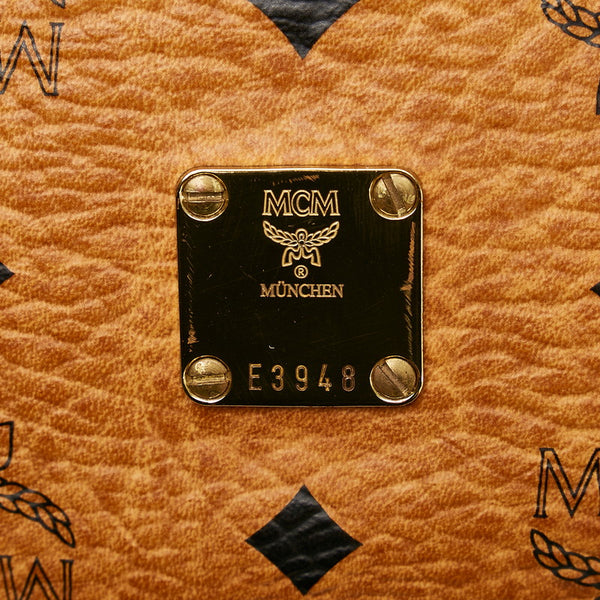 エム シー エム ヴィセトス ブラウン レザー 斜め掛け ショルダーバッグ レディース MCM 【中古】