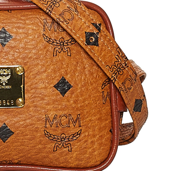 エム シー エム ヴィセトス ブラウン レザー 斜め掛け ショルダーバッグ レディース MCM 【中古】