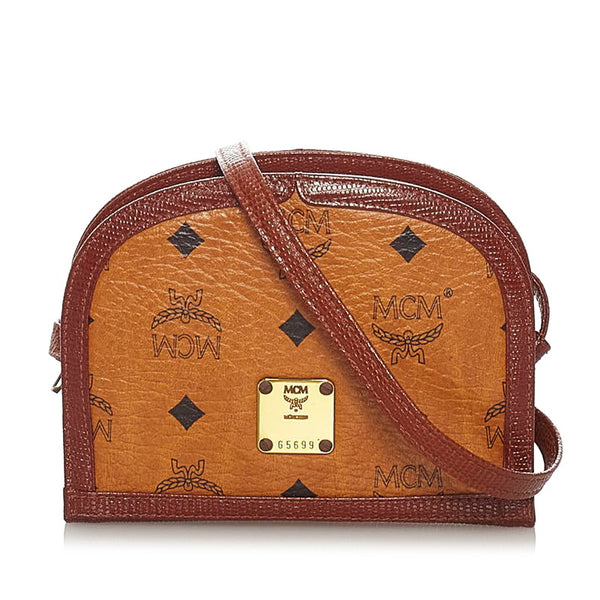エム シー エム ショルダーバッグ ブラウン レザー レディース MCM 【中古】