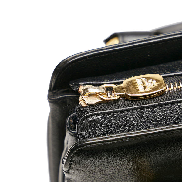 エム シー エム ショルダーバッグ ブラック レザー レディース MCM 【中古】