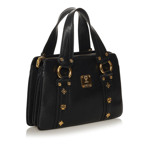 エム シー エム ショルダーバッグ ブラック レザー レディース MCM 【中古】