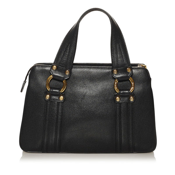 エム シー エム ショルダーバッグ ブラック レザー レディース MCM 【中古】