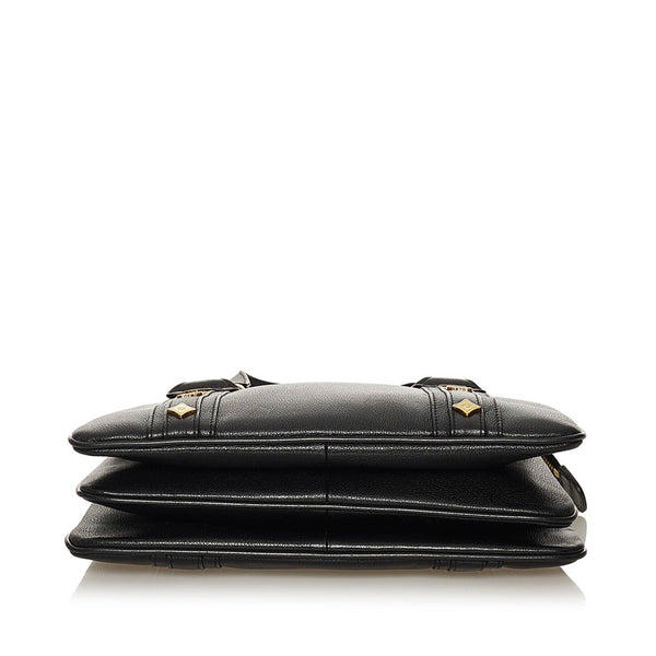エム シー エム ショルダーバッグ ブラック レザー レディース MCM 【中古】