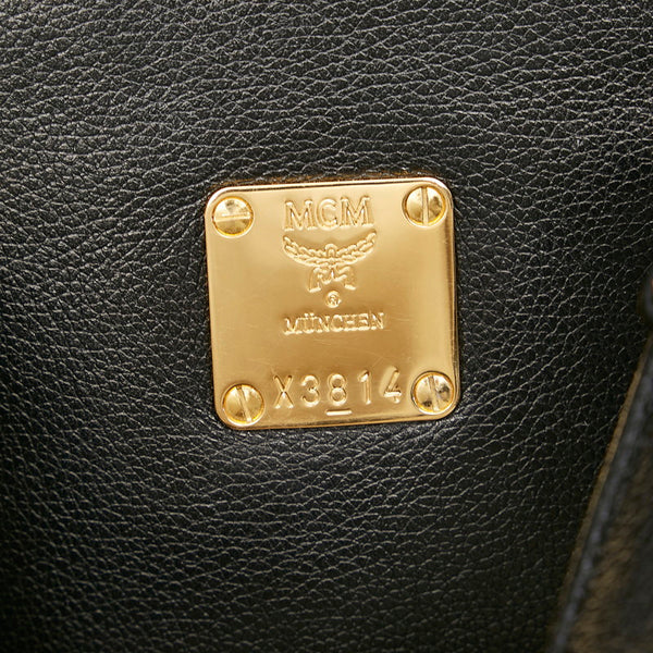 エム シー エム ショルダーバッグ ブラック レザー レディース MCM 【中古】