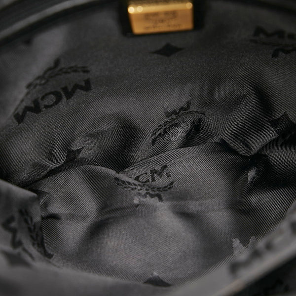 エム シー エム ショルダーバッグ ブラック レザー レディース MCM 【中古】
