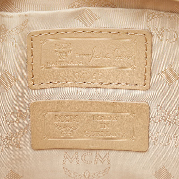 エム シー エム 斜め掛け ショルダーバッグ ベージュ レザー レディース MCM 【中古】