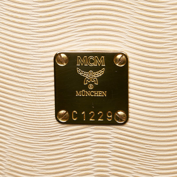 エム シー エム 斜め掛け ショルダーバッグ ベージュ レザー レディース MCM 【中古】