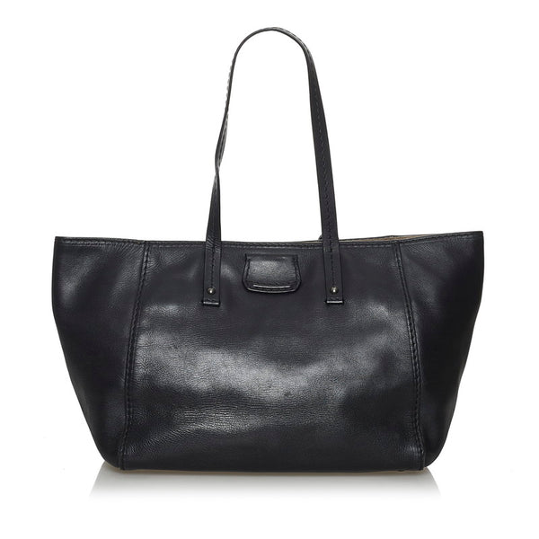 ミュウミュウ トートバッグ ブラック レザー レディース MIUMIU 【中古】