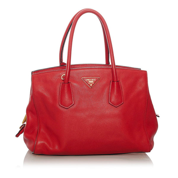 プラダ ハンドバッグ ショルダーバッグ 2WAY レッド レザー レディース PRADA 【中古】