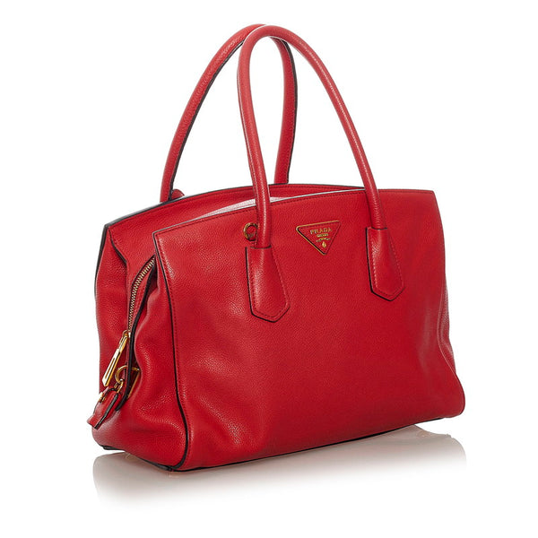プラダ ハンドバッグ ショルダーバッグ 2WAY レッド レザー レディース PRADA 【中古】