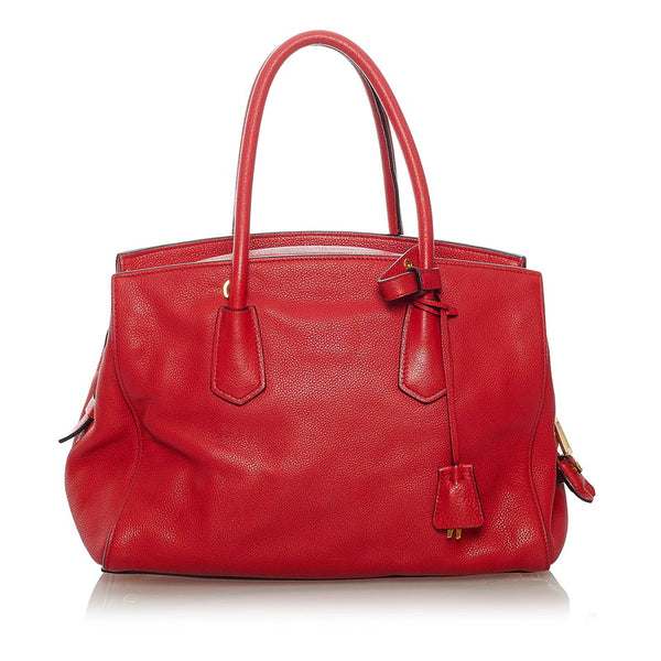 プラダ ハンドバッグ ショルダーバッグ 2WAY レッド レザー レディース PRADA 【中古】