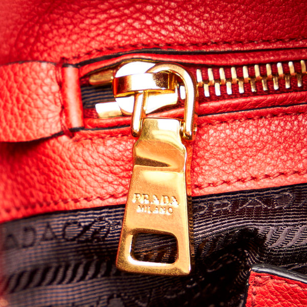 プラダ ハンドバッグ ショルダーバッグ 2WAY レッド レザー レディース PRADA 【中古】