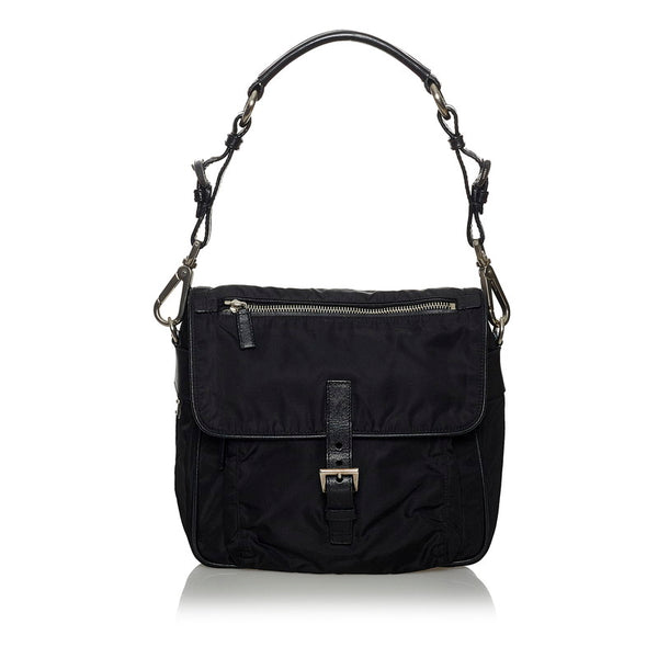 プラダ ブラック ナイロン ハンドバッグ レディース PRADA 【中古】