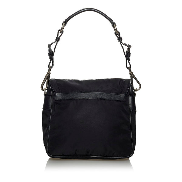 プラダ ブラック ナイロン ハンドバッグ レディース PRADA 【中古】