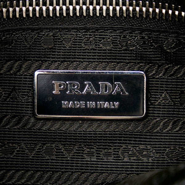 プラダ ブラック ナイロン ハンドバッグ レディース PRADA 【中古】
