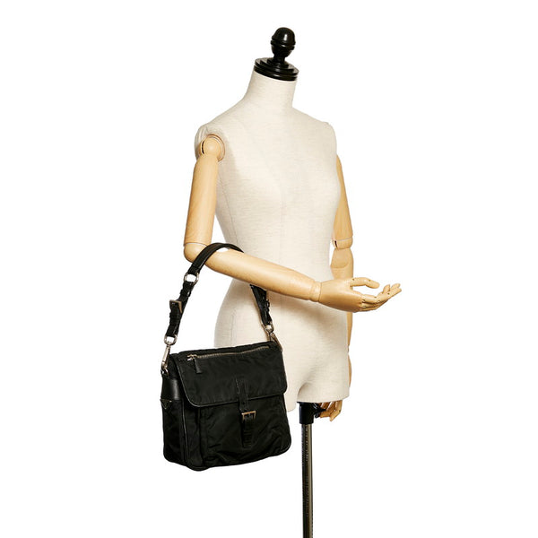 プラダ ブラック ナイロン ハンドバッグ レディース PRADA 【中古】