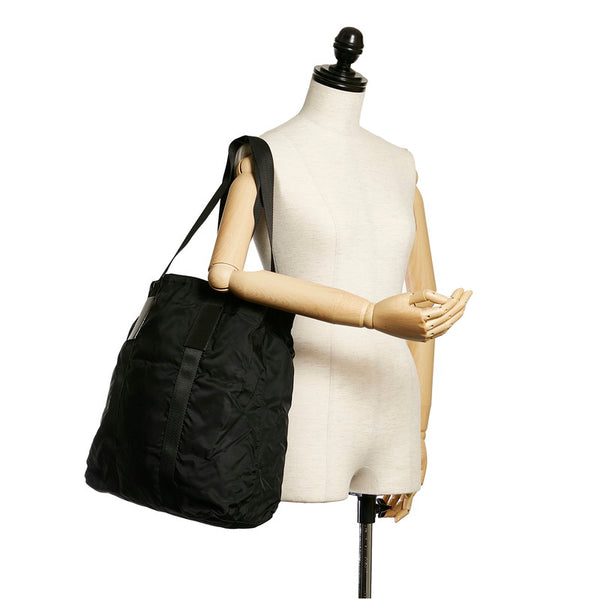 プラダ ブラック ナイロン トートバッグ メンズ PRADA 【中古】
