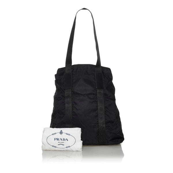 プラダ ブラック ナイロン トートバッグ メンズ PRADA 【中古】