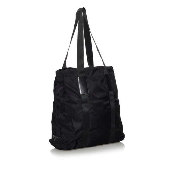 プラダ ブラック ナイロン トートバッグ メンズ PRADA 【中古】