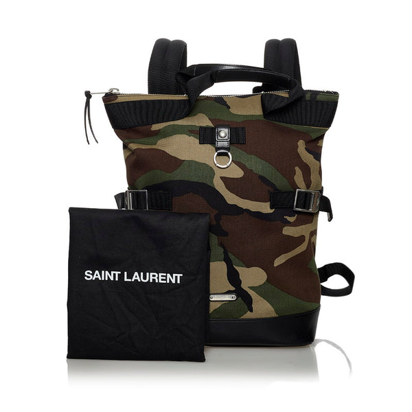 サンローラン カモフラージュ リュック バックパック 484172 マルチ キャンバス メンズ SAINT LAURENT 【中古】