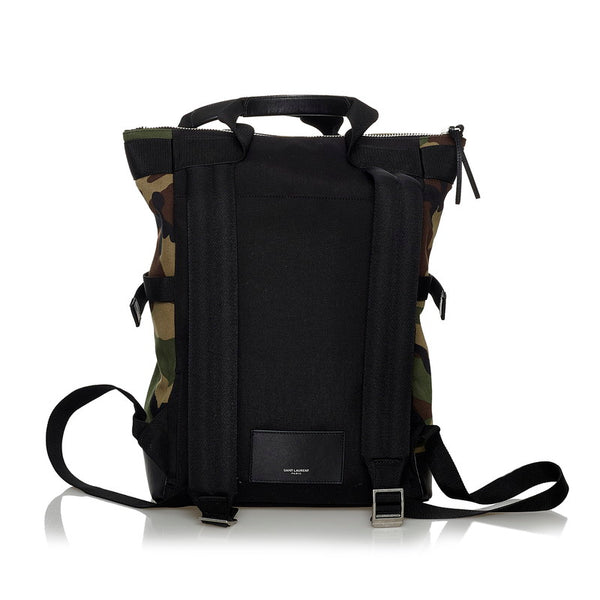 サンローラン カモフラージュ リュック バックパック 484172 マルチ キャンバス メンズ SAINT LAURENT 【中古】