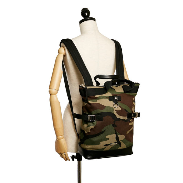 サンローラン カモフラージュ リュック バックパック 484172 マルチ キャンバス メンズ SAINT LAURENT 【中古】